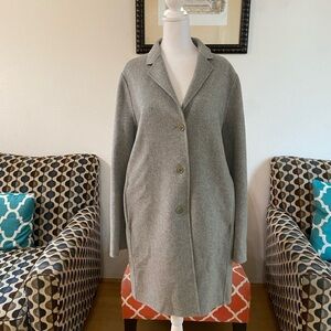 MAX MARA STUDIO 100% Virgin Wool Grey Coat, Women's US Sz 14 D1124307, authentic